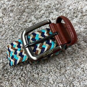 Arold Palmer Multicolor Blue Stretch Woven Braided Belt 44/46